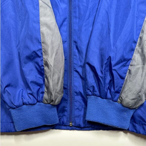 New York Giants Football Reebok SI NFL Team Apparel Windbreaker Jacket Blue Sz L - Picture 6 of 16